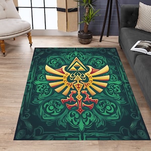 Tapete Zelda Legend, decoração antiderrapante para sala de jogos