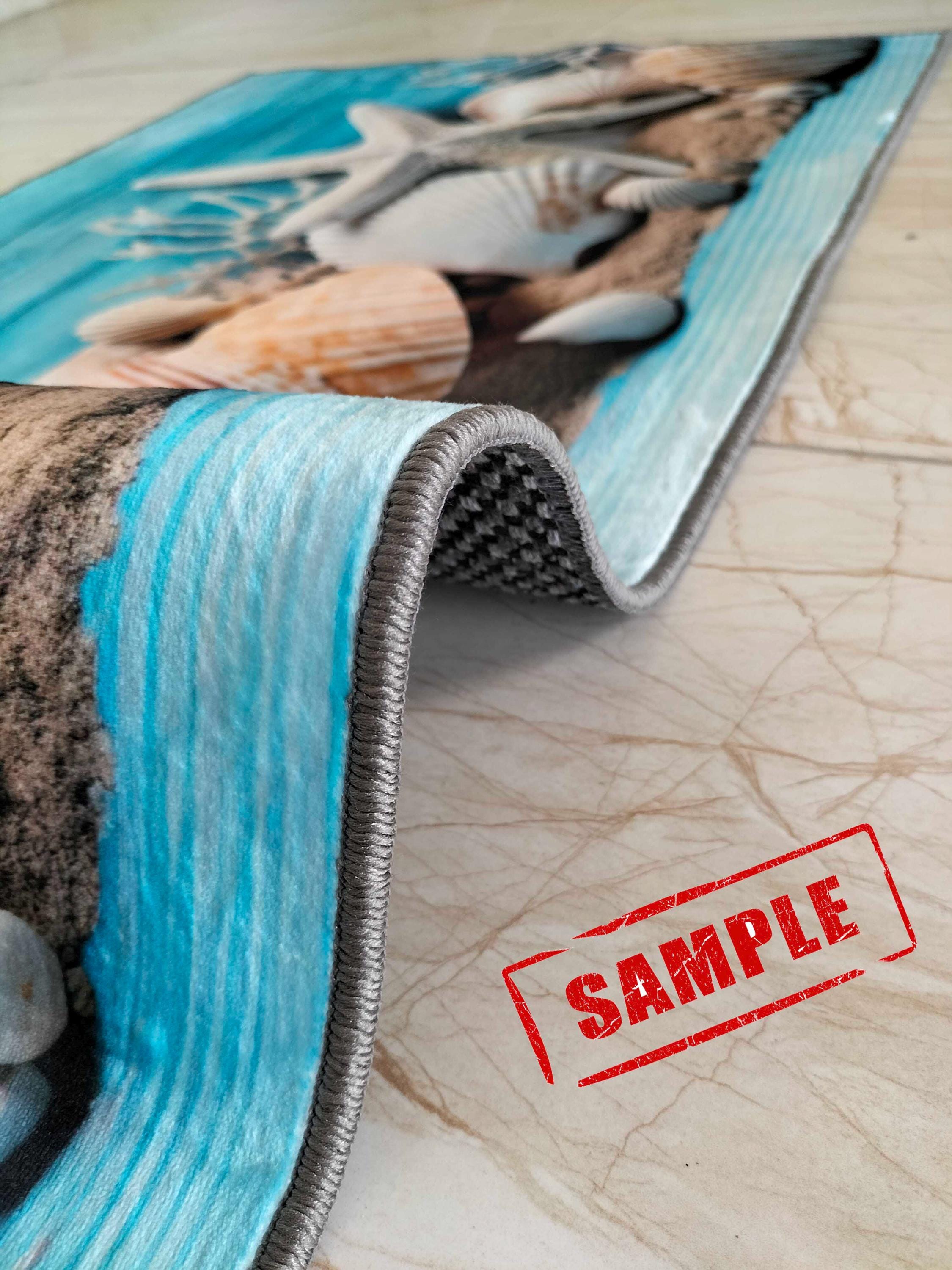 Starfish Seashells Runner Rug, Coastal Beach Decor - Etsy