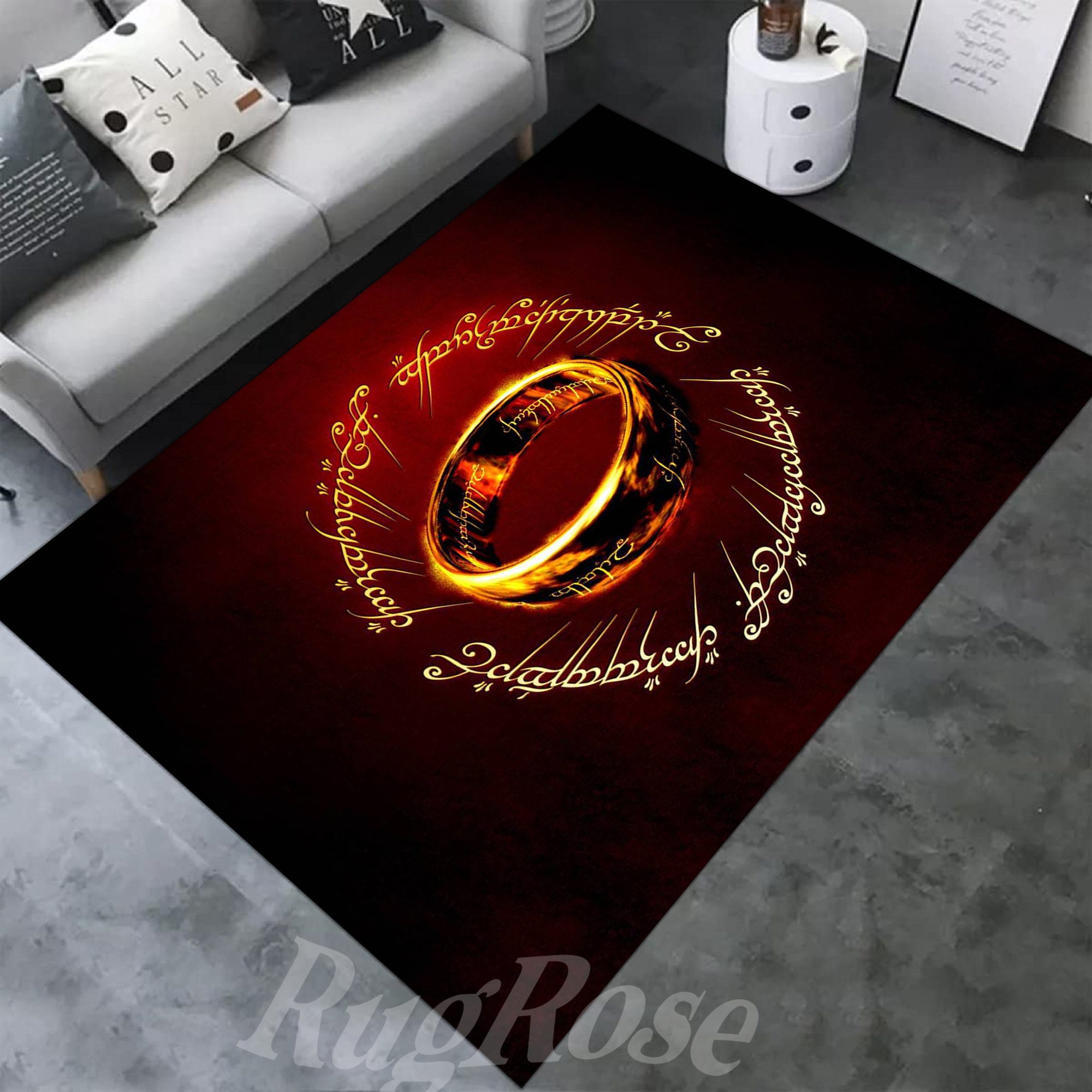 Lord of the Rings Rug, Non-slip Cotton, Modern Home Decor - Etsy