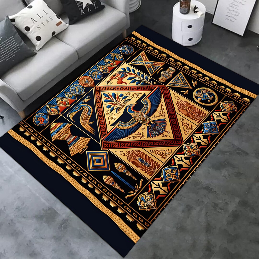 Egyptian Egypt Rug Ancient Rug Ancient Egypt Rughieroglyph Etsy