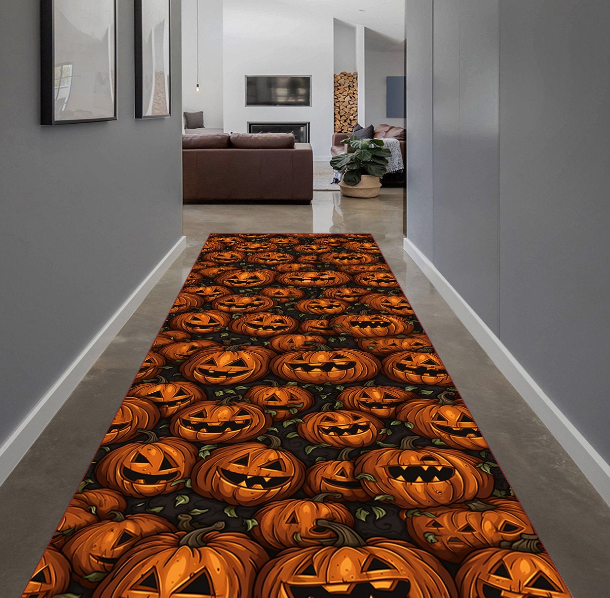 American Halloween Style Non-slip Kitchen Floor Mat, Christmas