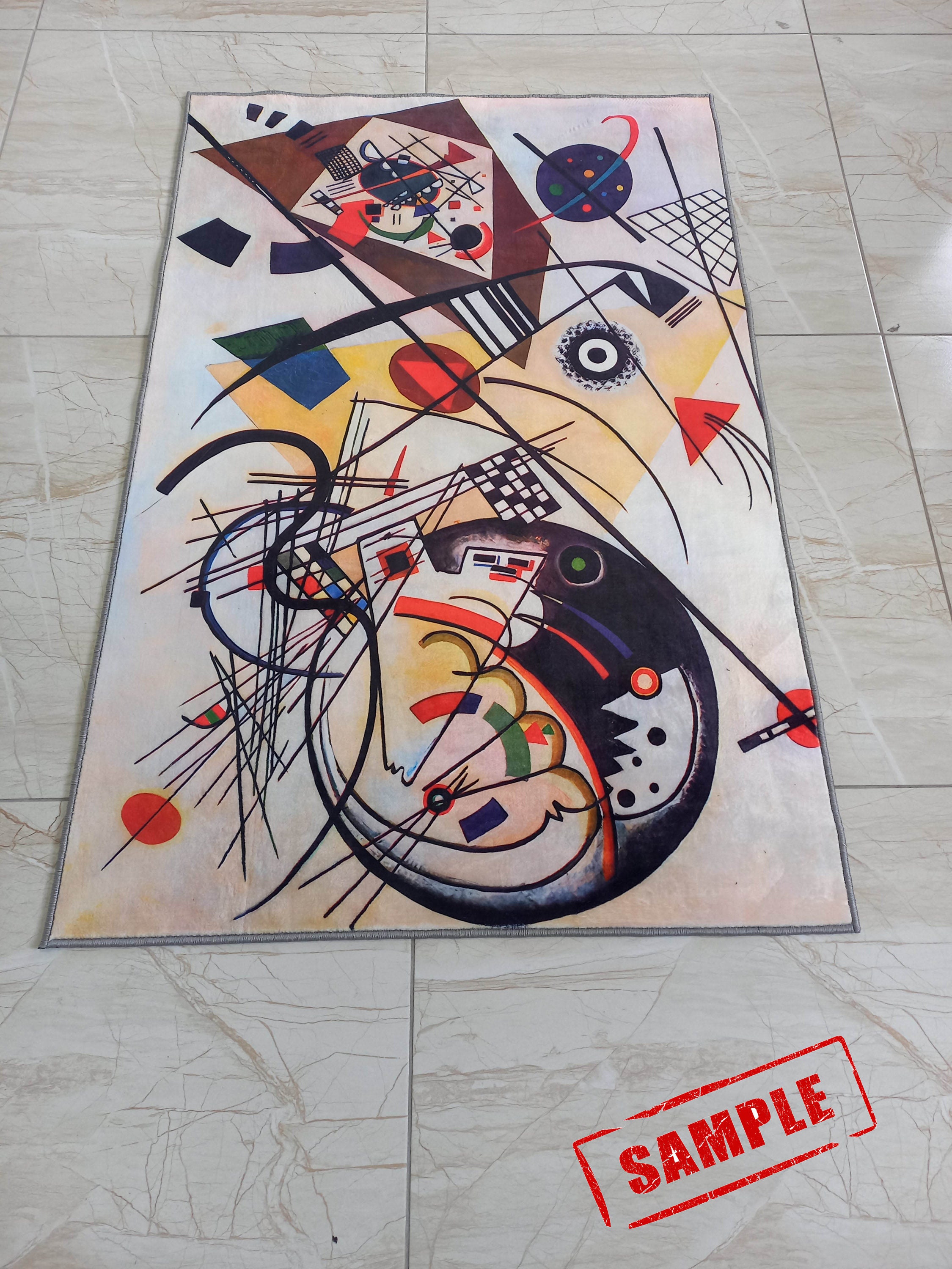 Tapis Mural en Soie d'après Peinture par Kadinsky en vente sur Pamono