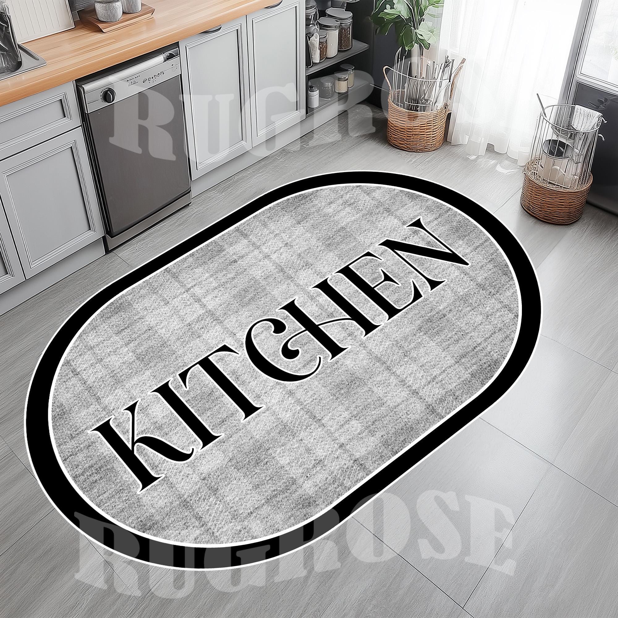 Tapis De Cuisine Antidérapant En Diatomite - Impression Marbre 3D, Absorbant Et Lavable, 60x90cm