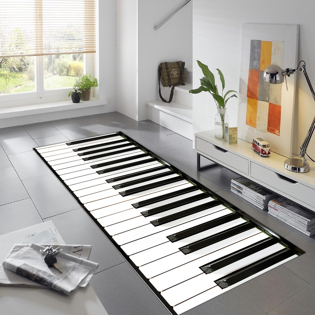 Piano Keys, Piano Rug, Runner Piano Keys Rug, Music Runner Rug, Hallway
