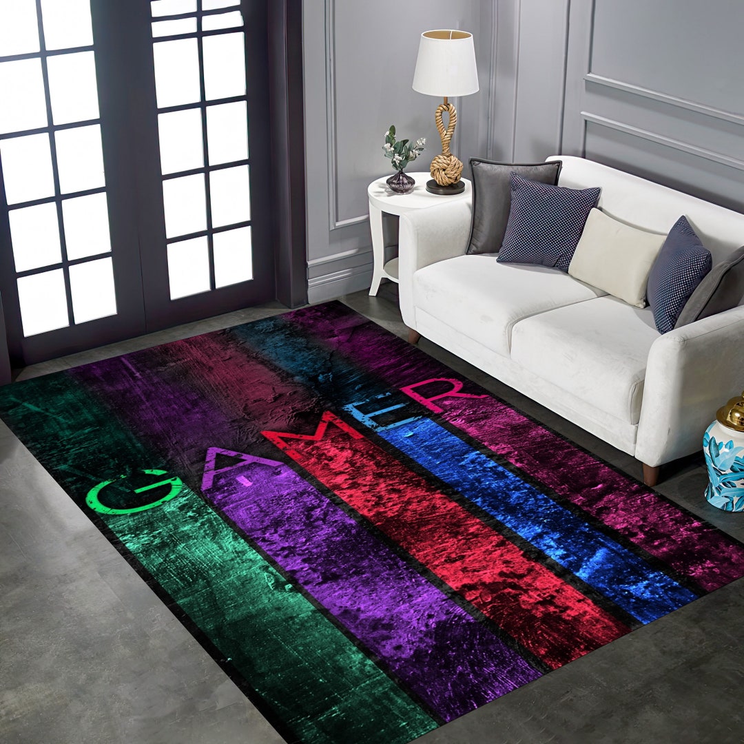 Gamer Rug, Game Room Rug, Gaming Rug, Joysticks Rug, Populer Rug, Gift