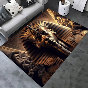 Egypt Rug,Ancient Egyptian Rug,Egyptian Queen,Hieroglyph Pattern Rug,Antique Themed Rug,Personalized Gift,Hieroglyph Rug,Anubis Rug,Area Rug