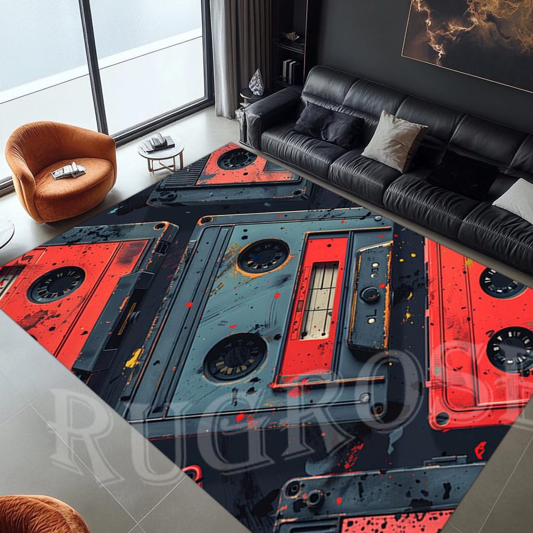 Music Rug, Cassette Rug, Nostalgic Cassettes, Nostalgic Cassette ...