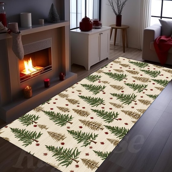 Rutschfester Weihnachtsläufer Weihnachtsläufer Teppich Rutschfest - Winter Motive Für Wohnzimmer & Eingang Waschbarer Läufer