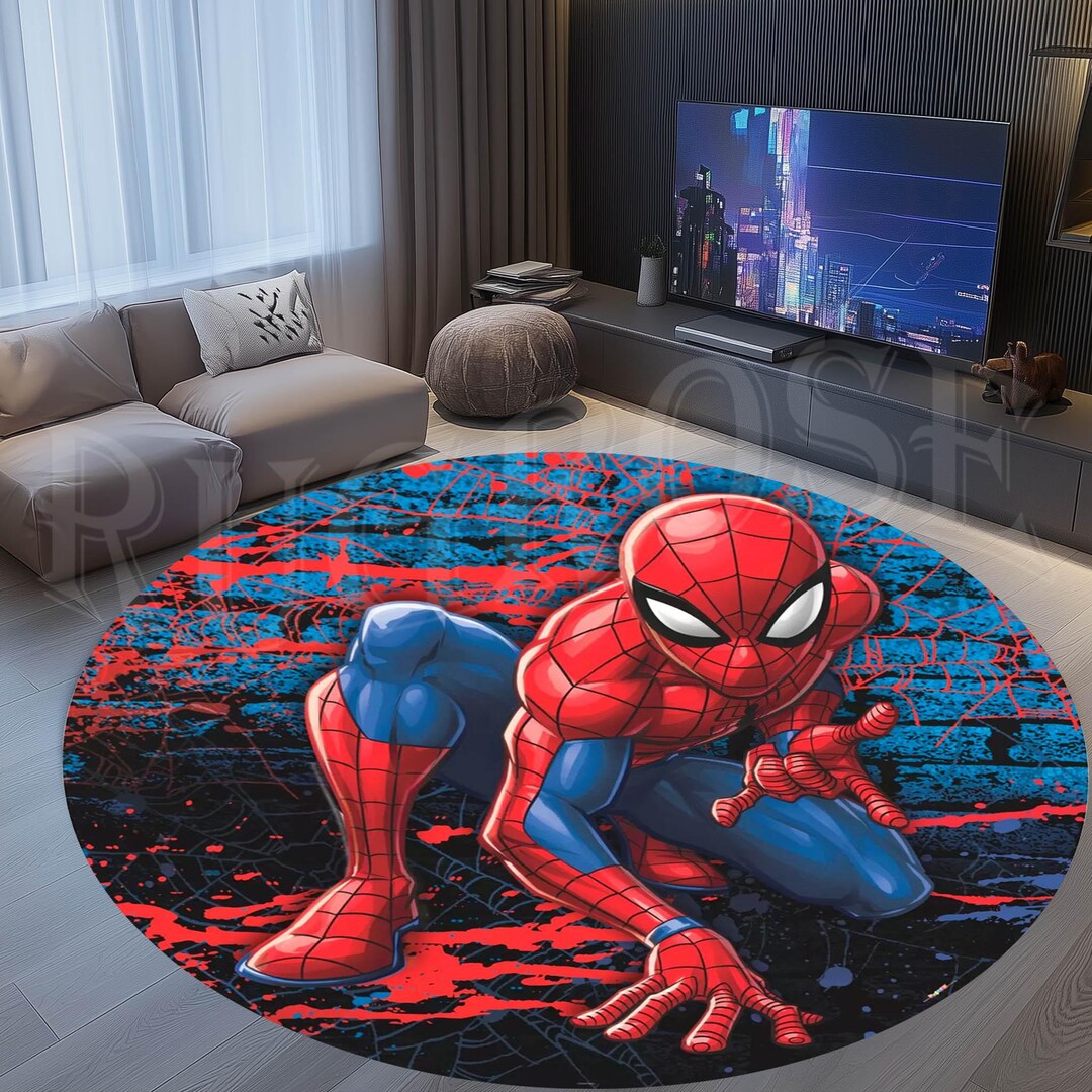 Spiderman, Spiderman Rug, Spider Man Rug, Area Rug, Kids Room Rug ...