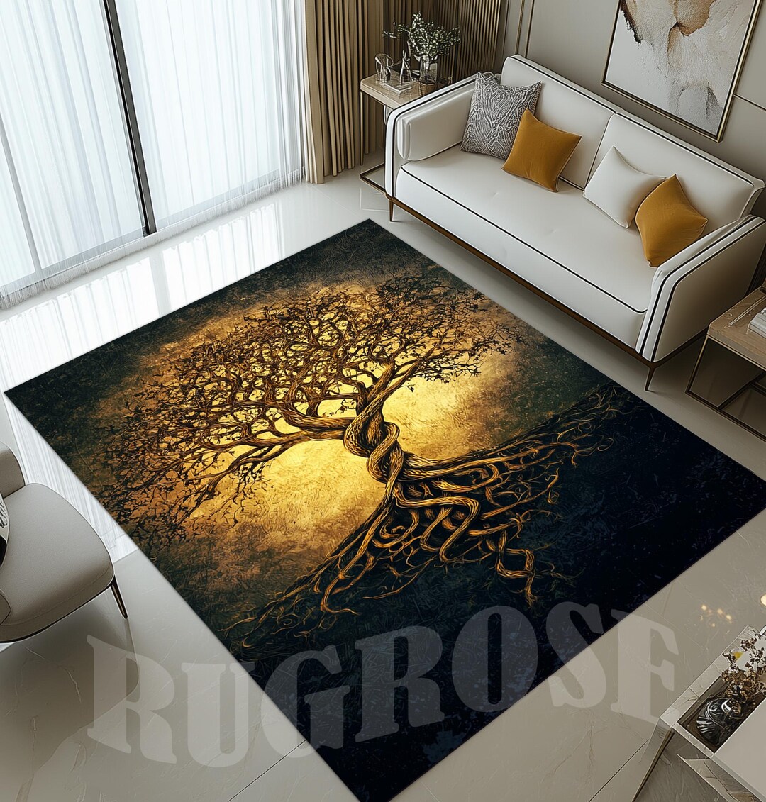 Tree of Life Rug, Tree of Life Decor, Tree of Life Area Rug, Tree Rug ...