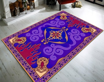 Aladdin Rug, Magic Rug, Aladdin, Tale Magic Rug, For Living Room Rug, Fan Carpet, Area Rug, Anti Slip Floor Carpet, Teen's Rug, Kids Room Rug