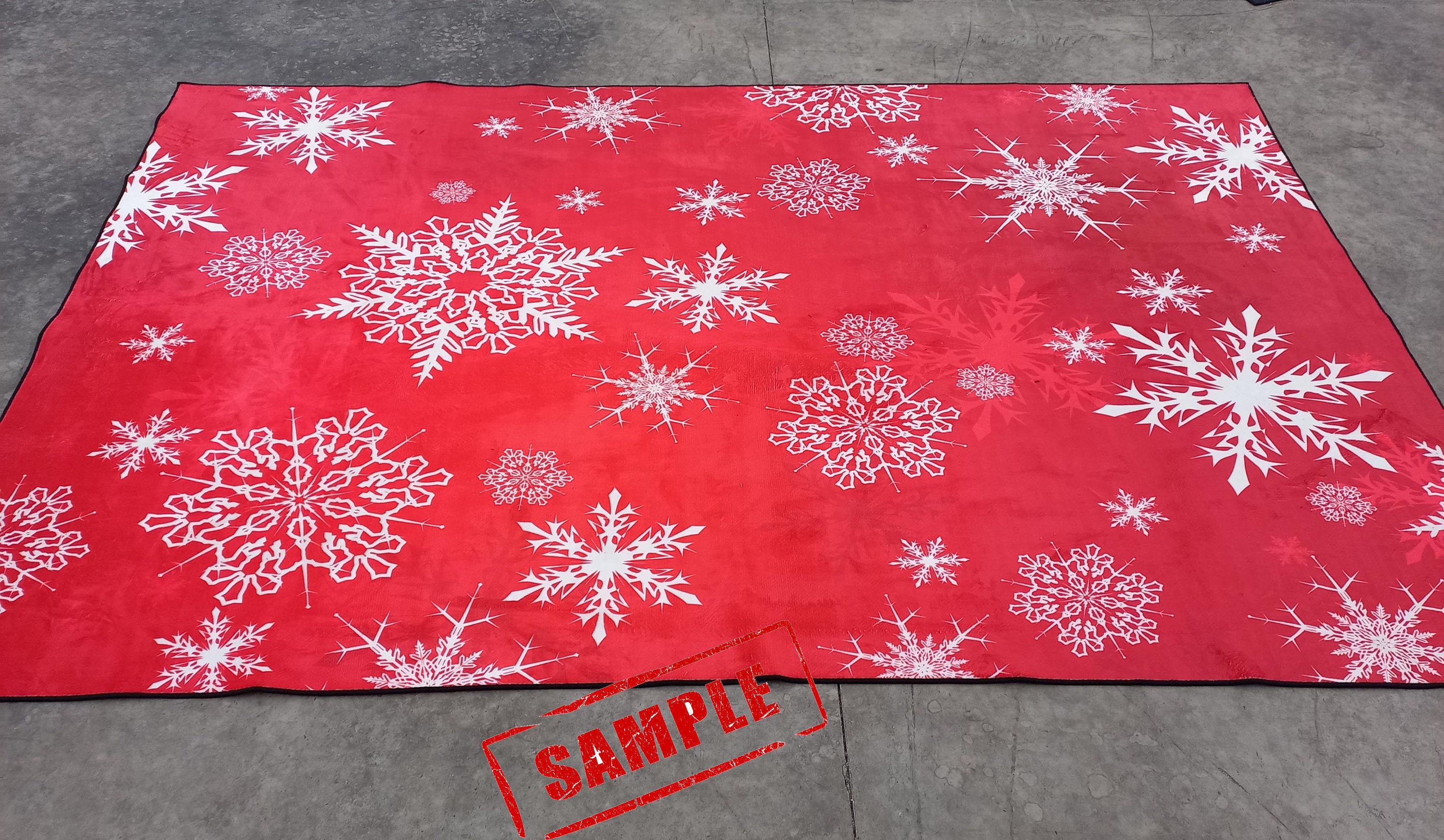 YST Christmas Area Rug 5x7 for Bedside,Snowman and Snowflake