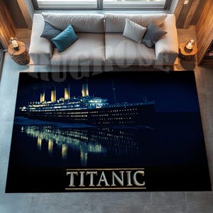 Titanic Rug, 3D Print, Non-Slip Cotton Base