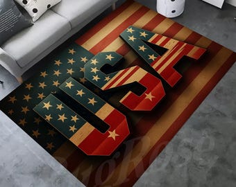 アメリカ製　vintage ラグ カーペット エアフォース　アメリカ空軍 アメリカの特別な贈り物、アメリカンイーグルフラッグエリアラグ