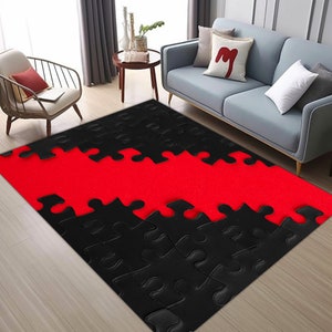 Faux fur puzzle piece rug @yaitollc  Dream home design, Vibe rooms,  Interior design living room