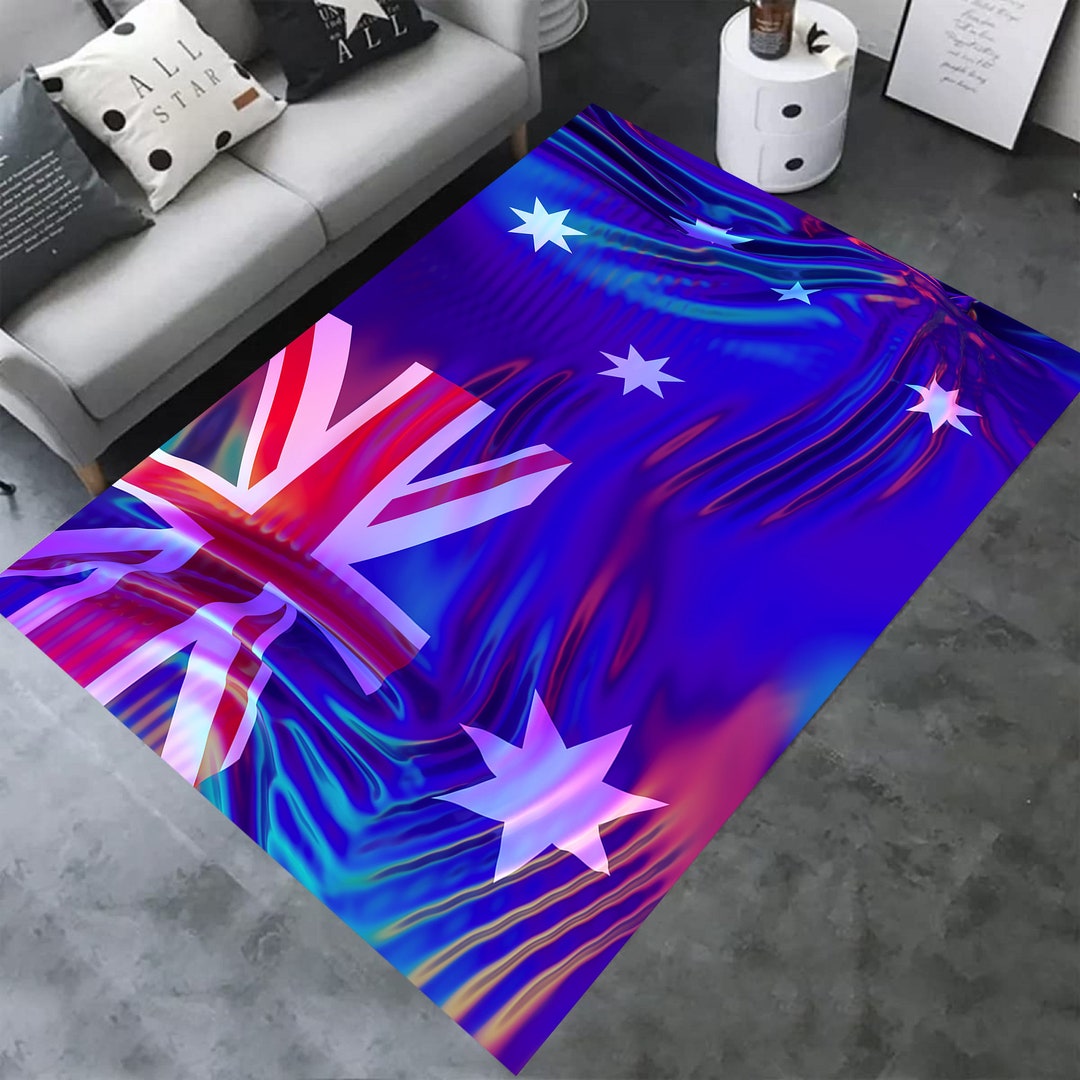 British Flag Rug England Rugflag Pattern Rugneon Rug Decor Etsy