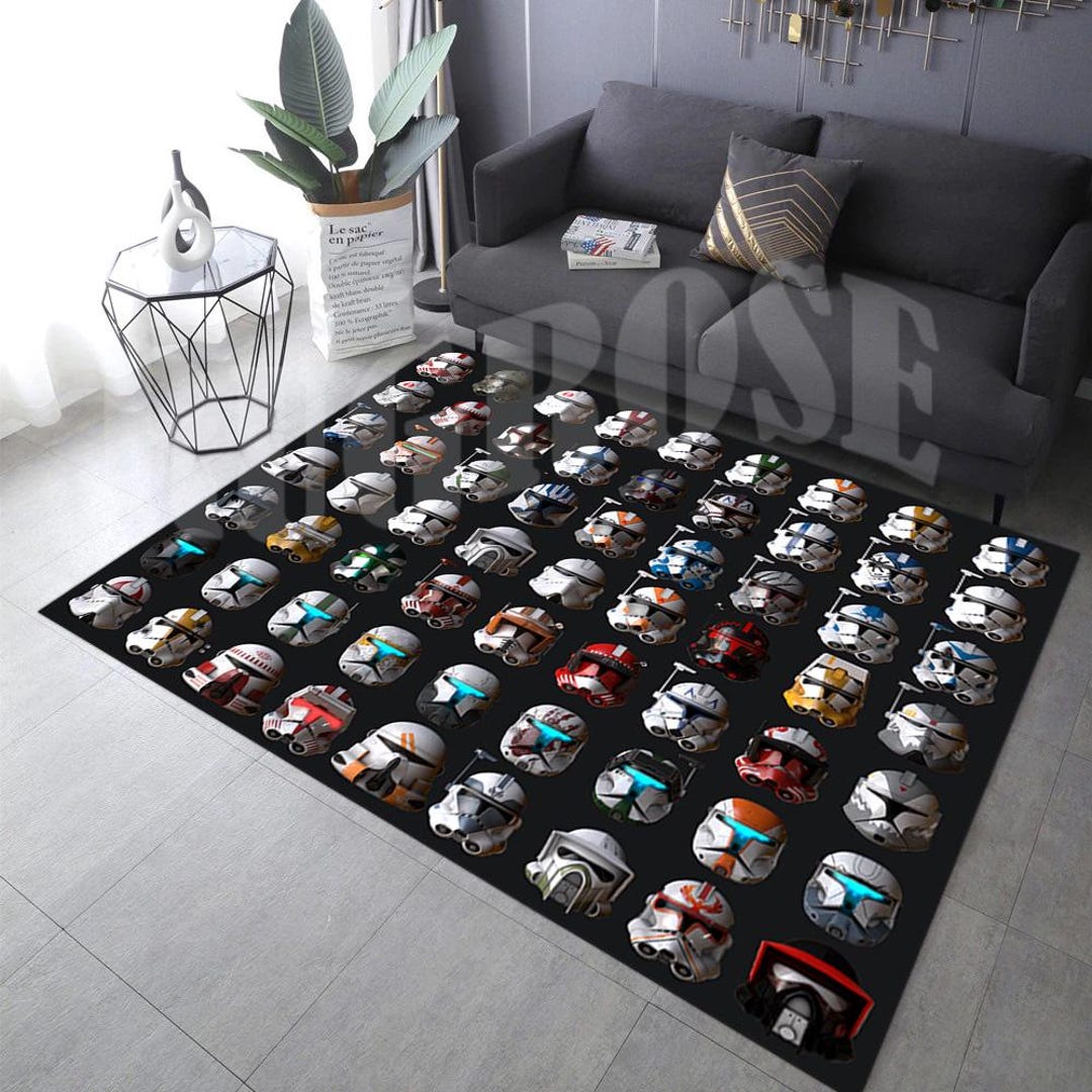Star Wars Patterned Rug, Non-slip Kids Room Rug - Etsy