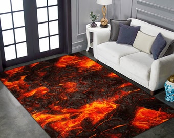LAVA LAVA RUG ラベンダー Amazon.com: 3D Optical Illusion Flame Runner Rugs 2x7ft,Red