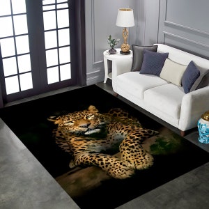 Tiger Rug,Tiger Pattern Rugs,Animal Themed Rug,Cool Animal,Living Room Rug, Colorful Rugs,Big Cat Rug,Living Room Decor, Non Slip Rug