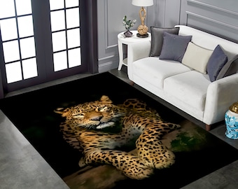 Tiger Rug,Tiger Pattern Rugs,Animal Themed Rug,Cool Animal,Living Room Rug, Colorful Rugs,Big Cat Rug,Living Room Decor, Non Slip Rug