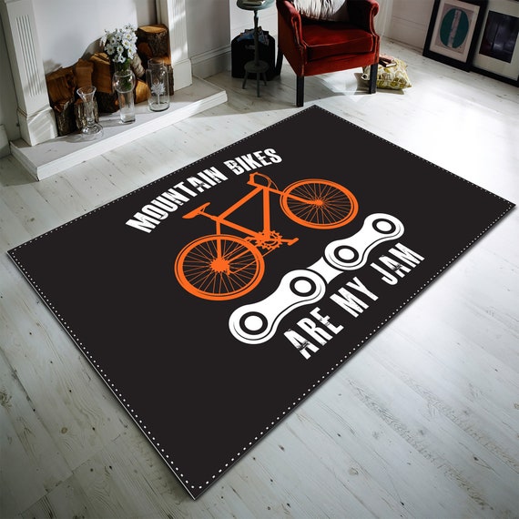 Bike Rug Mountain Bike Rug Best Gift for Biker Rug for Living Room home Decor Rug b ke Pattern Rug modern Rug non Slip Rug Gift for Him Etsy Canada