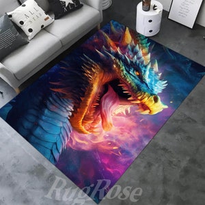 Dragon, Dragon Rug, Pink Dragon Rug, Neon Dragon Rug, Dragons Rug ...
