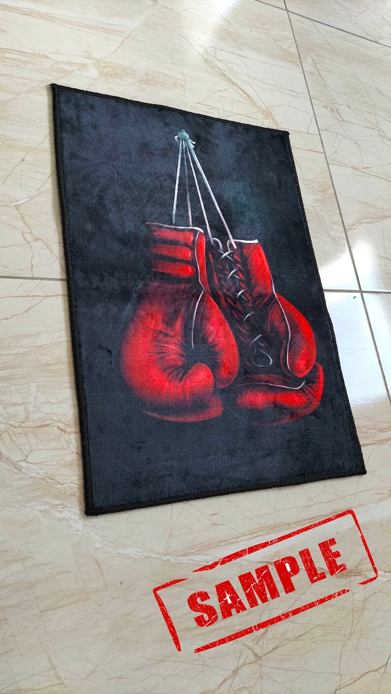 Boxing Gloves Rug, Modern Game Room Decor - Etsy