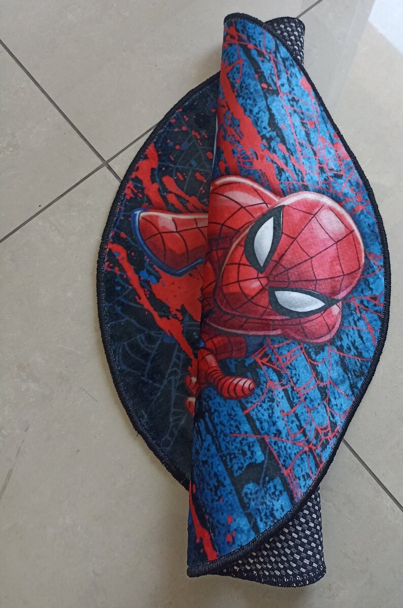 Spider Rug,spider Pattern Rug,spiderman Rug,spider Man Rug,neon Spider