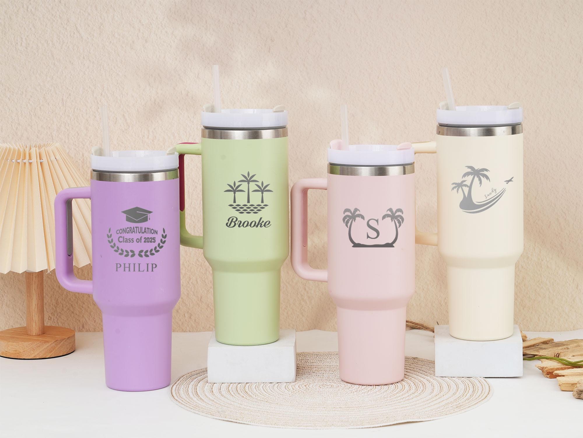 Custom 40oz Tumblers,Personalized Stanley 40oz Tumbler,Insulated Travel Mug,Laser Engraved Stanley,Custom Graduation Cup Class of 2025