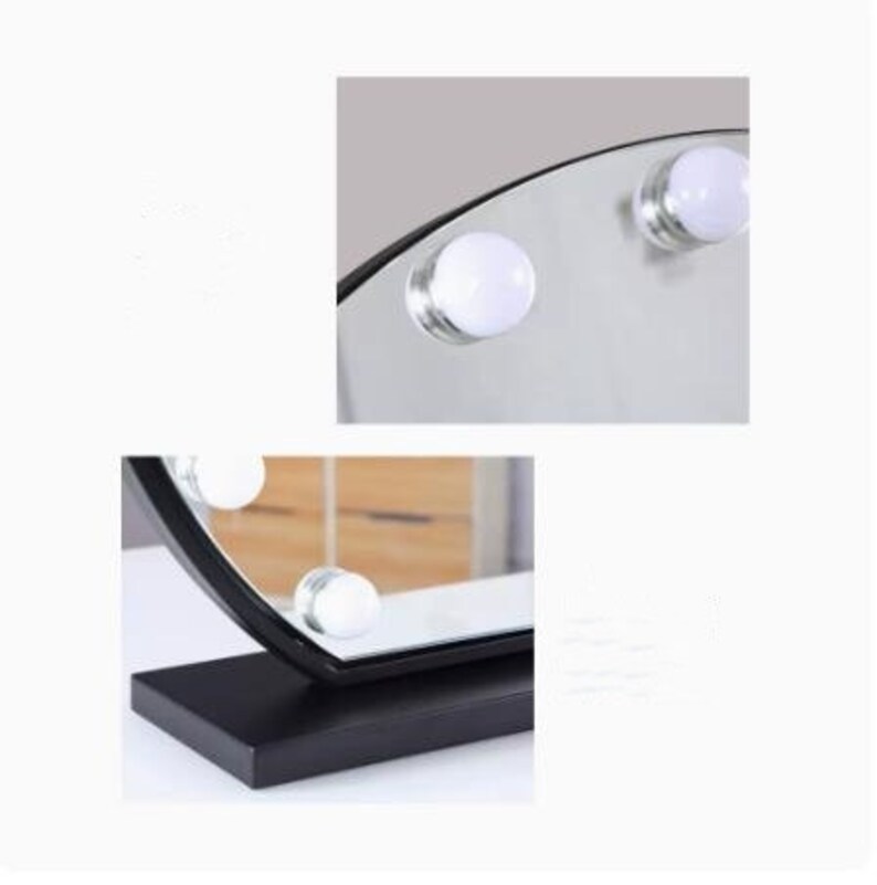 Gold Vanity Mirror With Lights Black Makeup Mirror LED Etsy