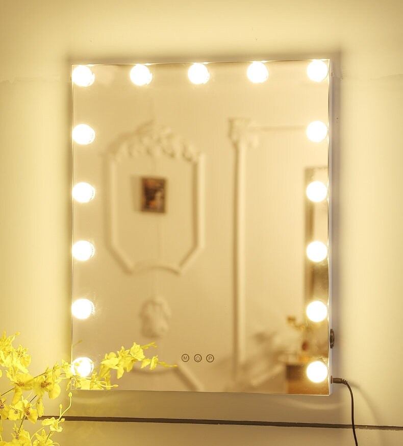 Vanity Mirror With Lights Black Make up Mirror Wallmounted Etsy