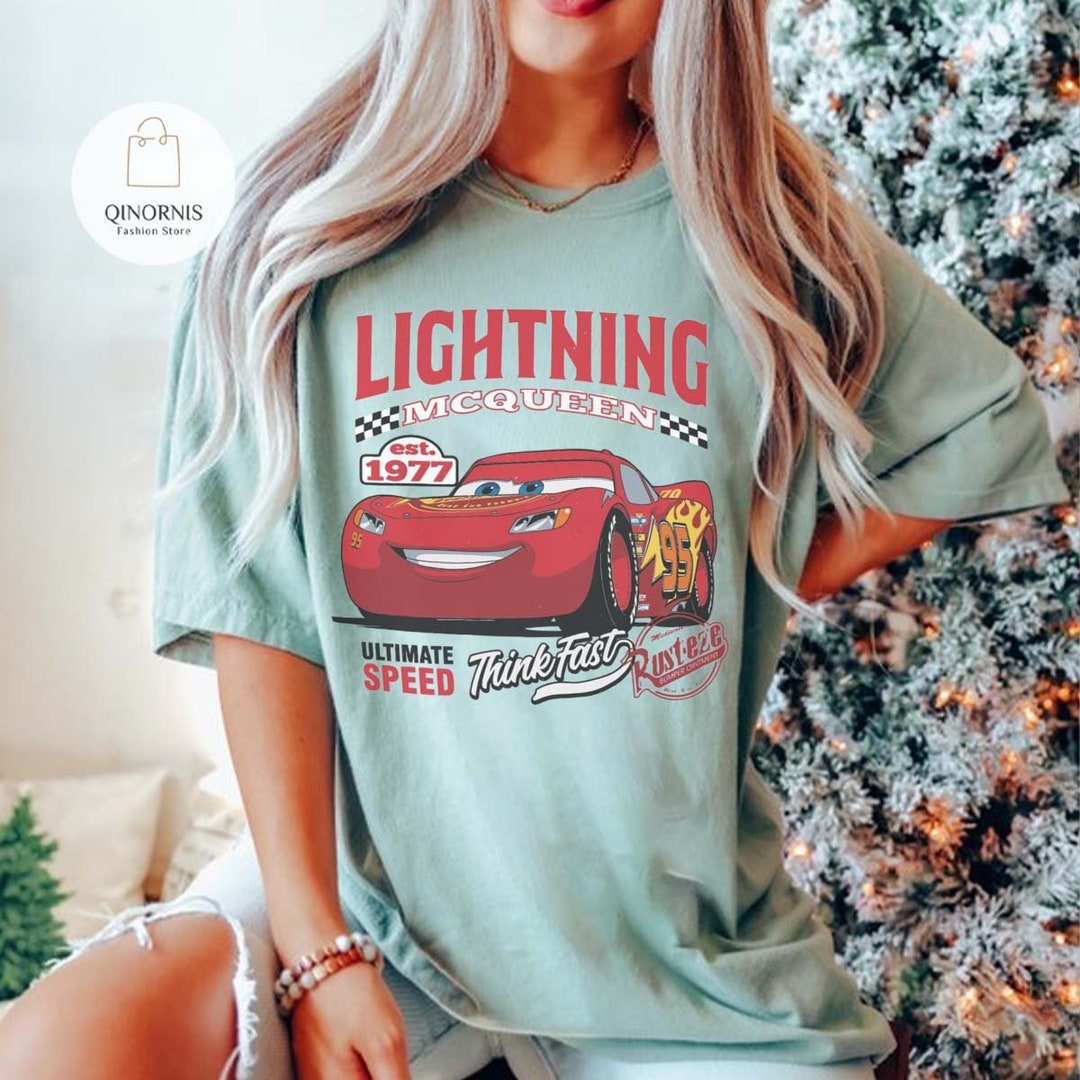 Lightning Mcqueen 95 Shirt Pixar Cars Movie Shirt Disney Etsy