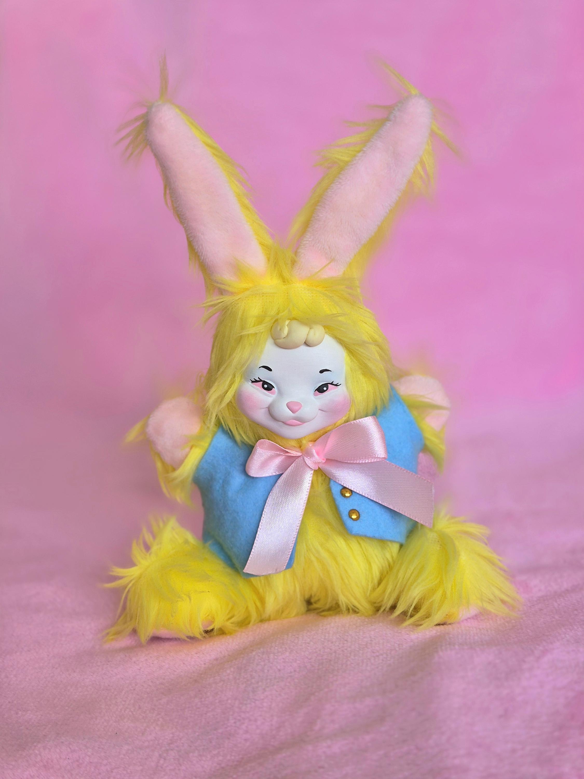 Vintage Kitschy Rushton Inspired Bunny Plushie Art Doll Ooak - Etsy
