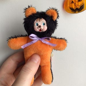 Vintage Halloween Kitschy Rushton inspired clay face bear plushie