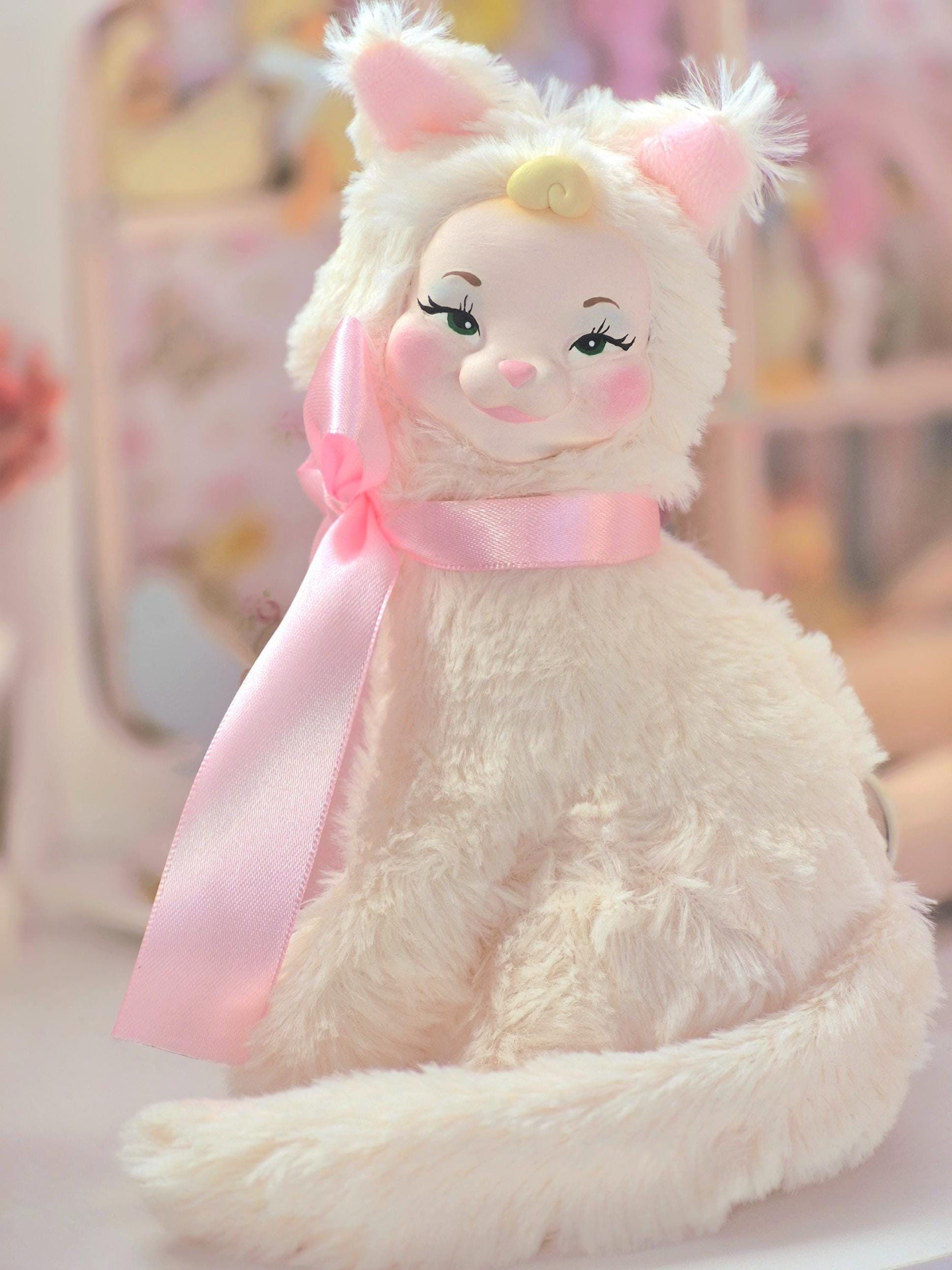 ビンテージドール　ラシュトン　kitty キティ　ネコ　cat ライオン Rushton Cat Doll - Etsy