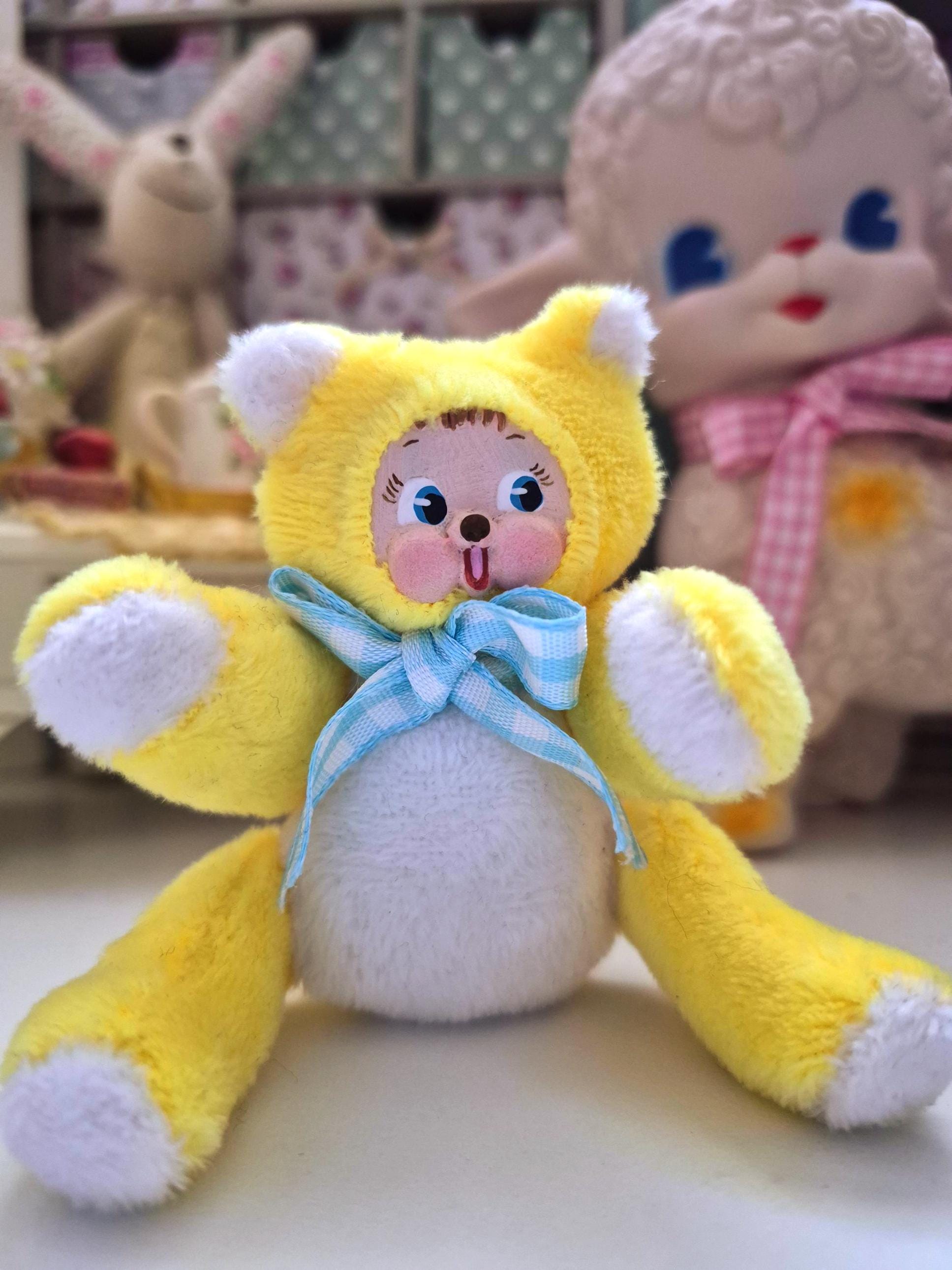 Vintage Kitschy Rushton Clay Face Rubber Face Inspired Mini Bear