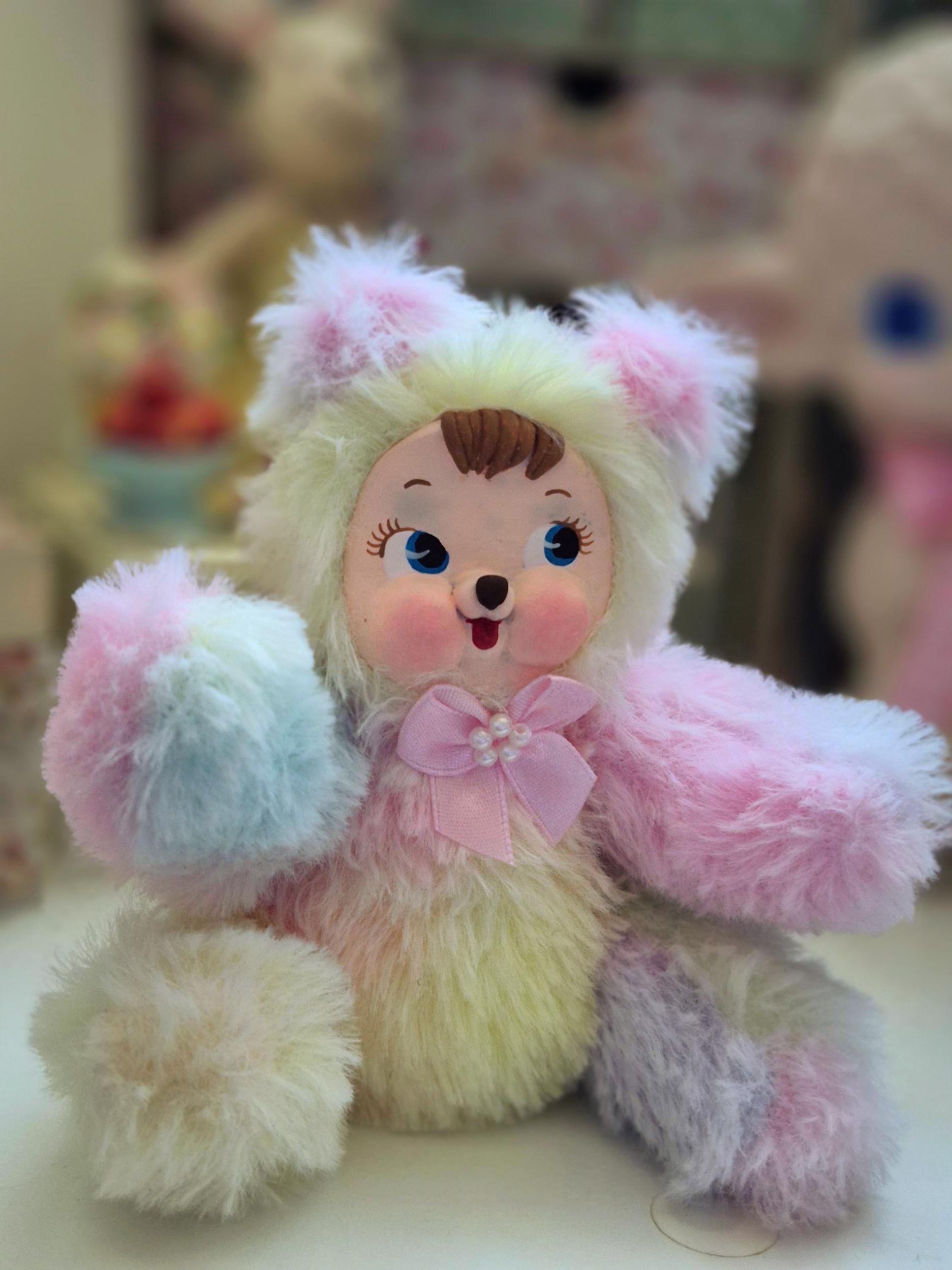 Vintage Kitschy Rushton Clay Face Rubber Face Inspired Bear