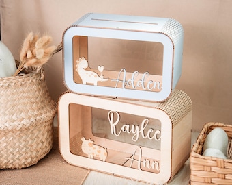 Personalized Piggy Bank, Kids Bank, Money Box, Custom Piggy Bank, Name Piggy Bank, Wooden Cash Box, Custom Piggy Bank, Gifts For Kids