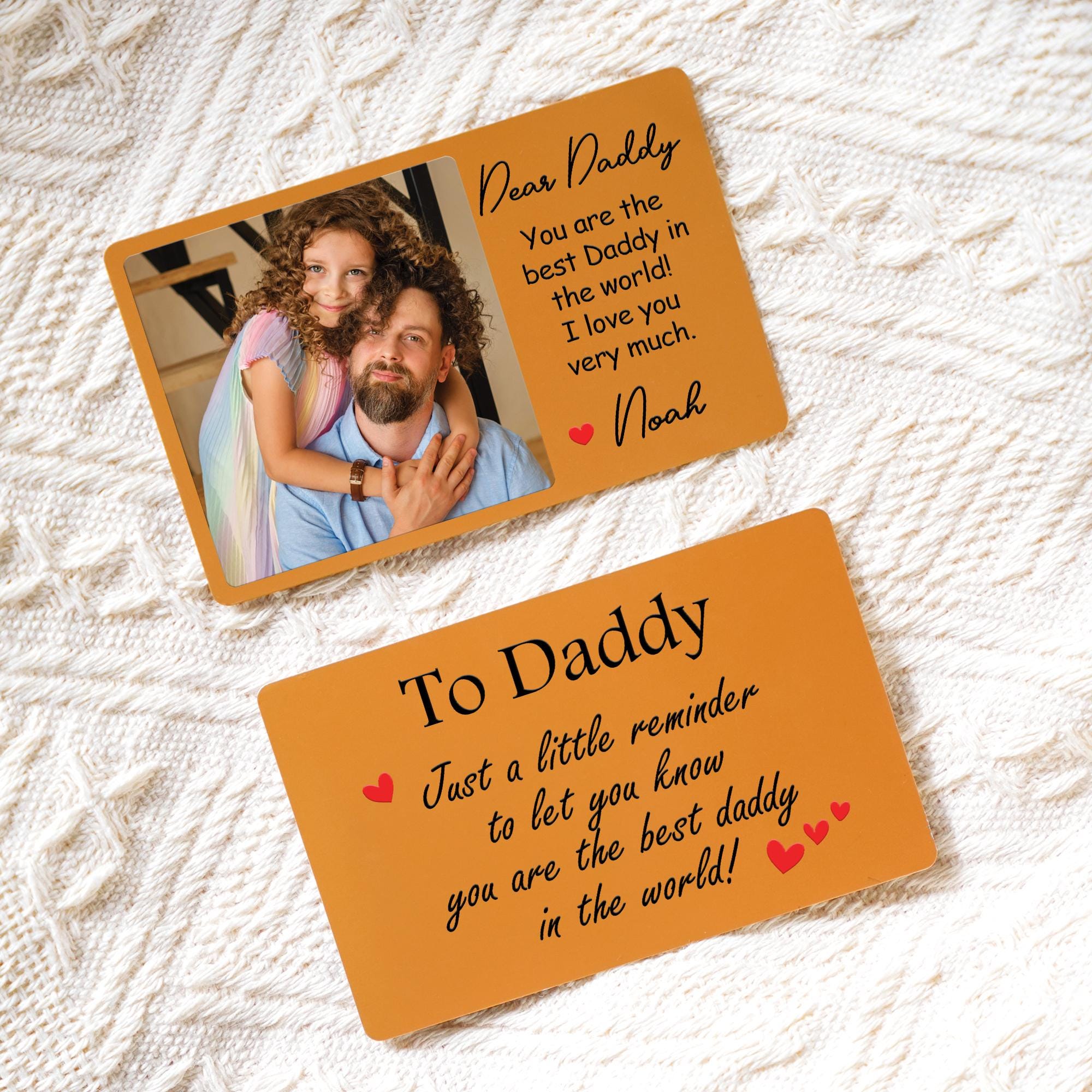 Personalisierte Foto-Geldbörsenkarte aus Metall, personalisierte Geldbörsenkarte, Metall-Andenkengeschenk zum Muttertag, Ehemann, Ehefrau, Papa, Mama, Freund