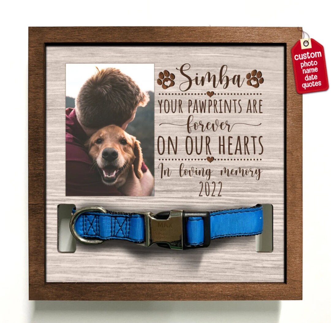 Dog Collar Memorial Memorial Pet Collar Sign Dog Loss Gift Etsy