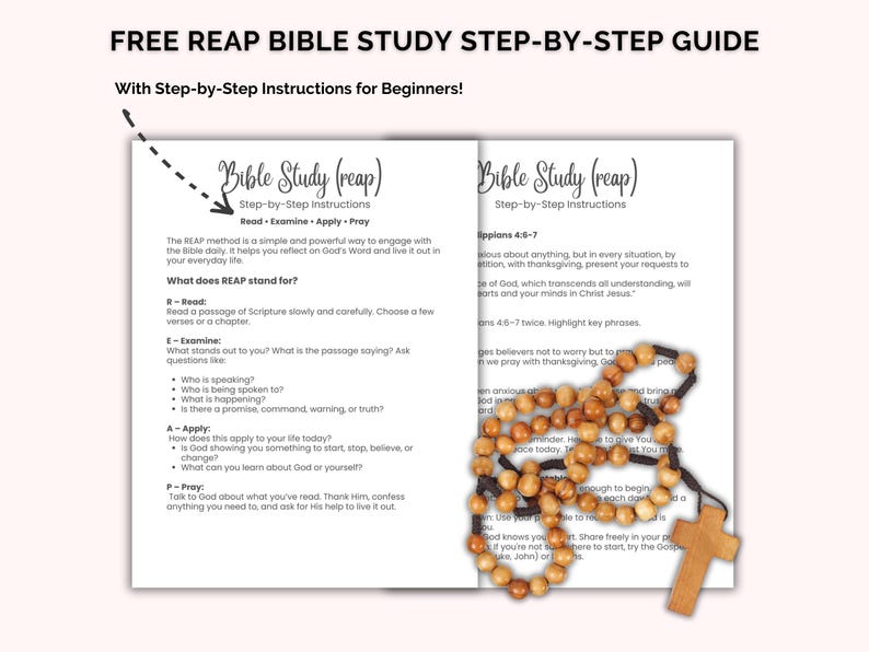 REAP Bible Study Method Printable Worksheet, Scripture Study Template ...