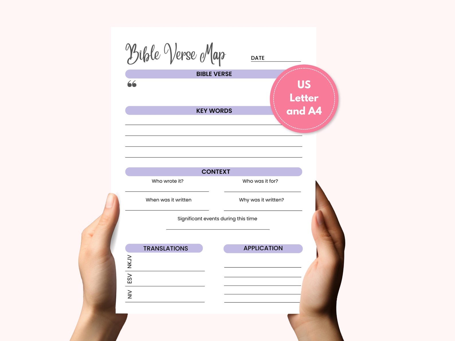 Bible Verse Mapping Worksheet Bundle - 5 Colors - Beginner Guide ...