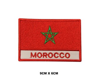 Flag of Morocco iron-on patch Aufnäher Parche brodé patche toppa 