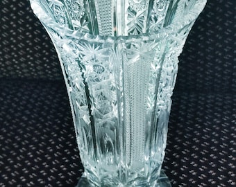 Boho Vintage Crystal Vase