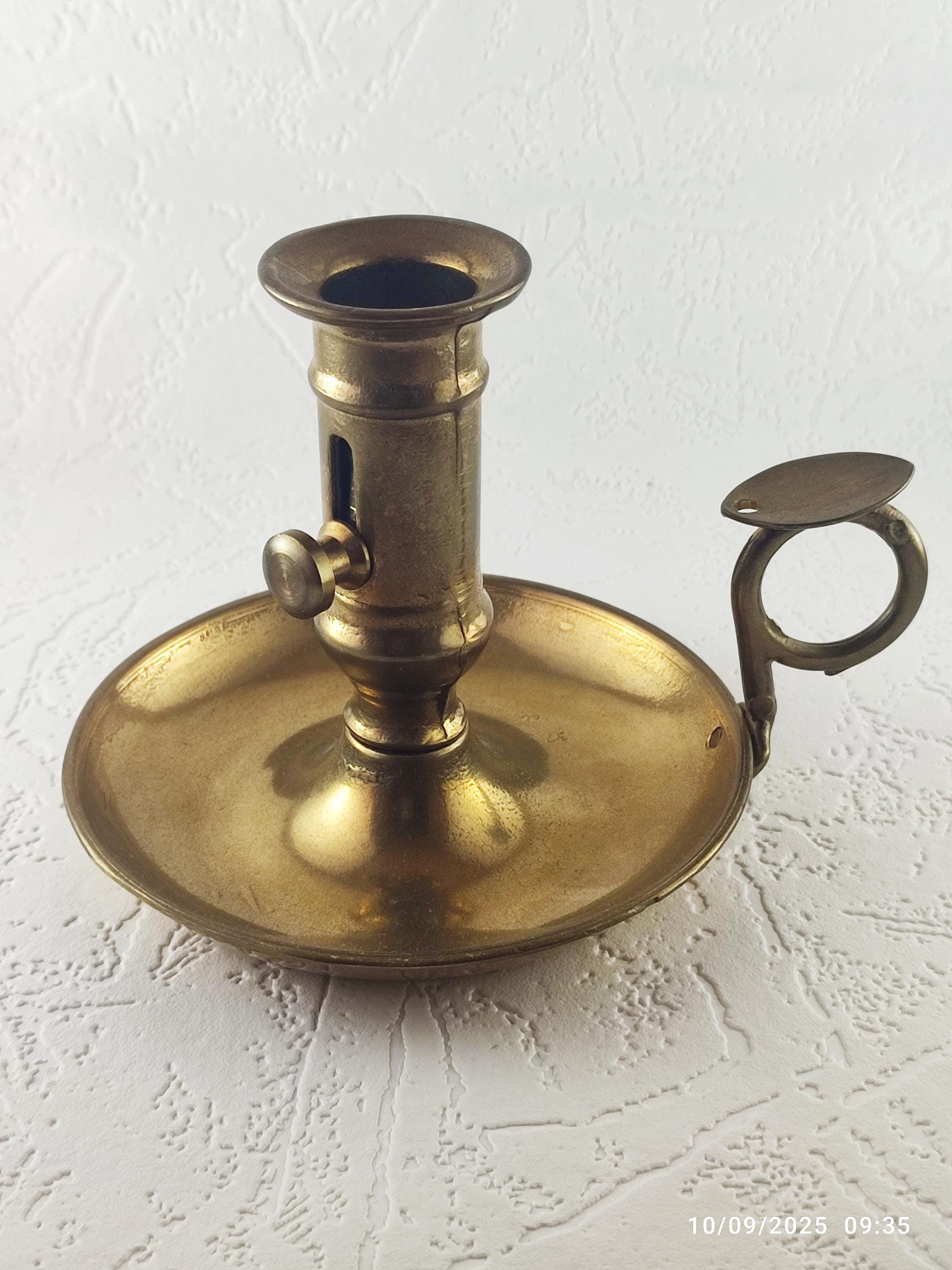 Bougeoir Rat De Cave En Bronze Ou Laiton – 5x10x21 Cm – Doré