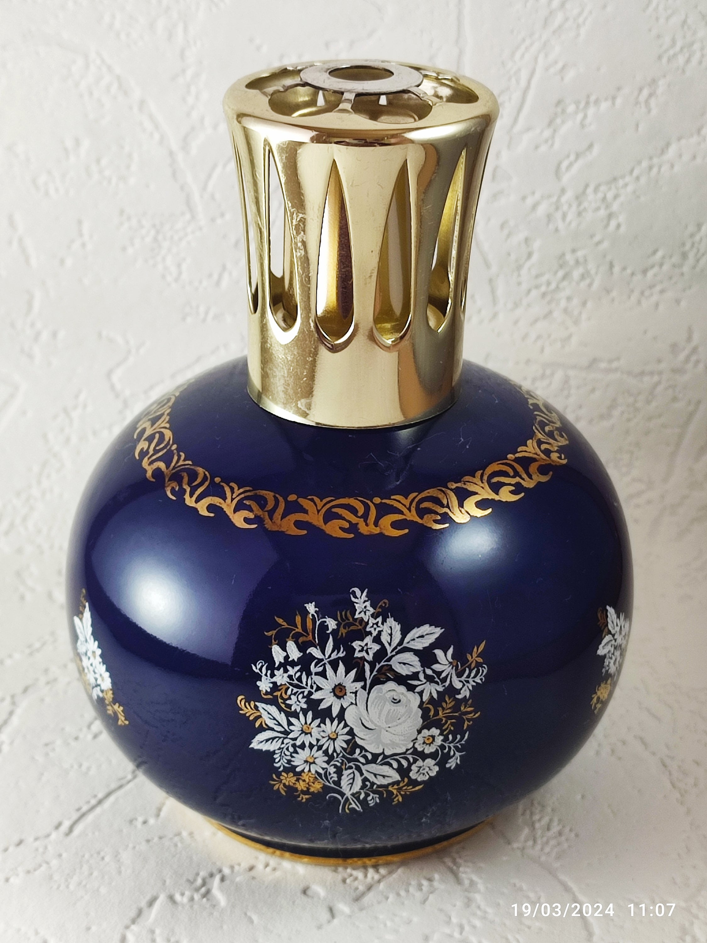 Lampe Berger Paris Vintage Blue Floral & Gold Porcelain - Etsy