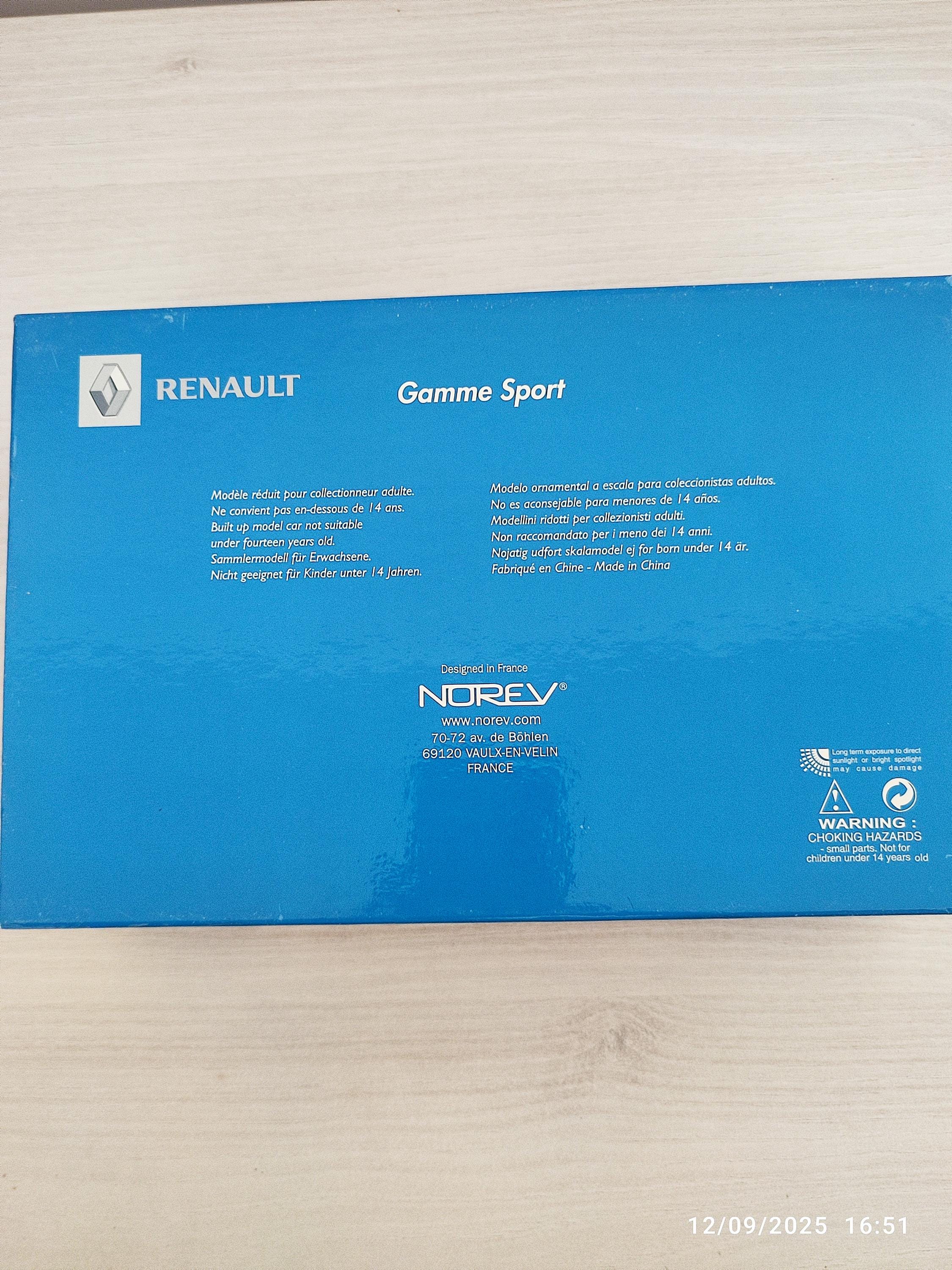 Coffret Collector Norev 1/43 – 3 Renault Gordini : R12, R8, Dauphine, Bleu, Occasion
