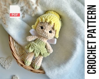 PDF Crochet doll pattern Tinker Bell/ Princess TinkerBell Crochet pattern / amigurumi doll pattern / princess amigurumi pattern