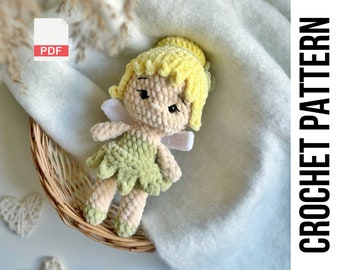 PDF-Häkelpuppenmuster Tinker Bell/ Prinzessin TinkerBell Häkelmuster / Amigurumi-Puppenmuster / Prinzessin-Amigurumi-Muster