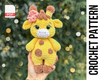 Crochet Pattern Giraffe Mia, Amigurumi Giraffe, Crochet Giraffe, Stuffed giraffe plush pattern amigurumi animals